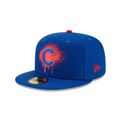 Sapca New Era Chicago Cubs MLB Drip Front 59FIFTY Fitted - Albastri